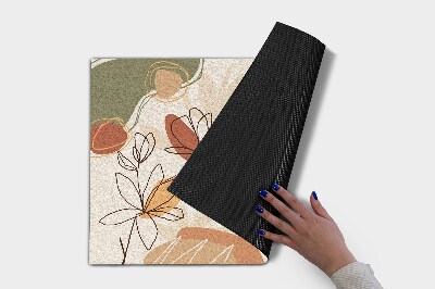 Deurmat voor buiten Geometrische bloemen