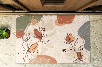 Deurmat voor buiten Geometrische bloemen