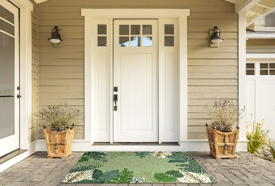 Buiten deurmat Groene planten