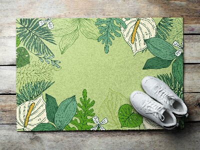 Buiten deurmat Groene planten