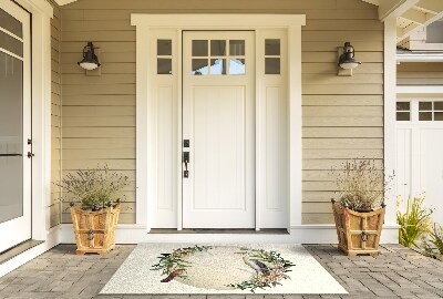 Deurmat voor buiten Kraan en bloemen