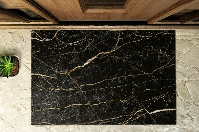 Schoonloopmat Marmer Zwart