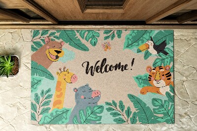 Deurmat voor buiten Dieren welkom