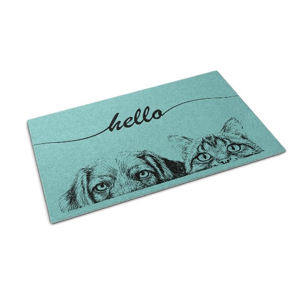 Buiten deurmat Hallo Hond en Kat