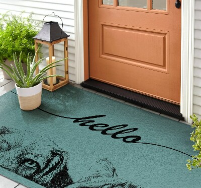 Buiten deurmat Hallo Hond en Kat