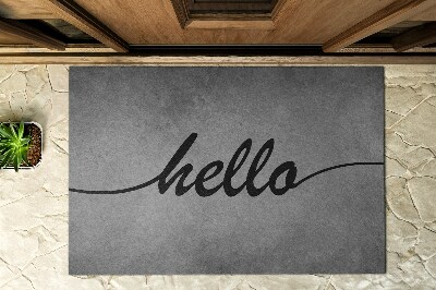 Buiten deurmat Hallo op beton