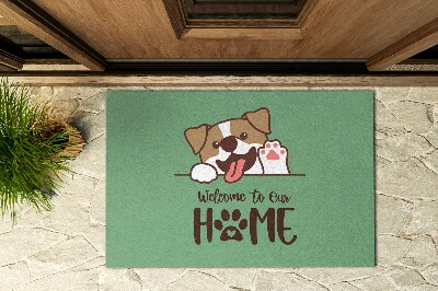 Schoonloopmat Welkom thuis hond