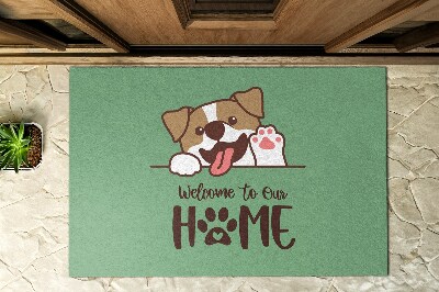 Schoonloopmat Welkom thuis hond
