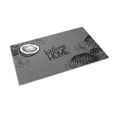 Deurmat voor buiten Welkom thuis tropisch