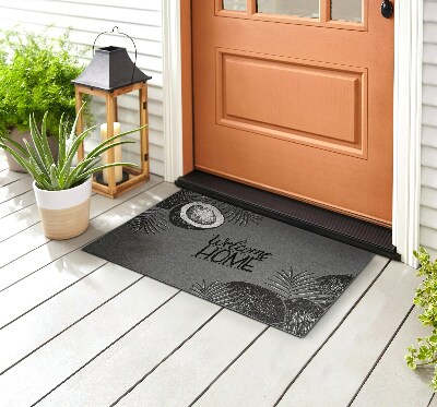 Deurmat voor buiten Welkom thuis tropisch