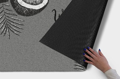 Deurmat voor buiten Welkom thuis tropisch