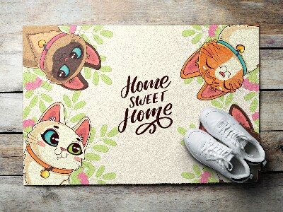 Schoonloopmat Het opschrift Katten