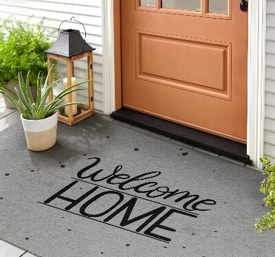 Deurmat voor buiten Beton Welkom