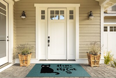 Buiten deurmat Kat in huis