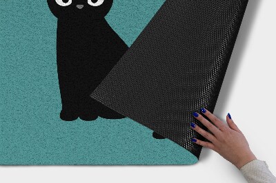 Buiten deurmat Kat in huis
