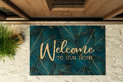 Schoonloopmat Welkom bij de bladeren