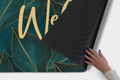 Schoonloopmat Welkom bij de bladeren