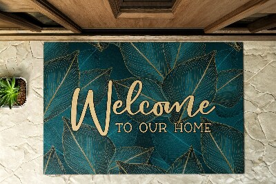 Schoonloopmat Welkom bij de bladeren