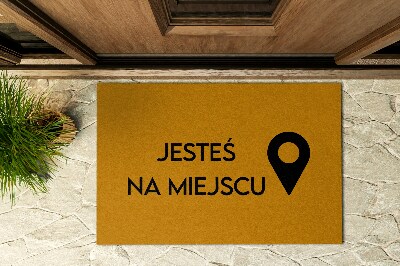 Deurmat voor buiten U bent hier marker