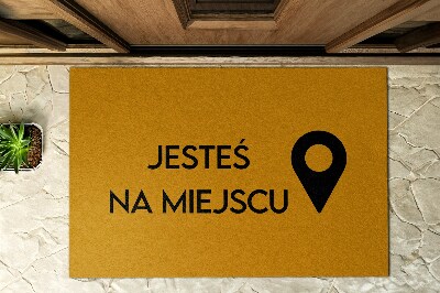 Deurmat voor buiten U bent hier marker