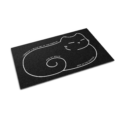 Schoonloopmat Slapende kitten