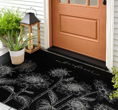 Deurmat voor buiten Heliotroopbloemen