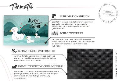 Buiten deurmat Met het opschrift Home Sweet Home