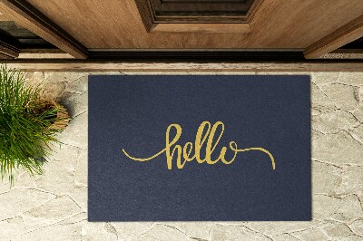 Deurmat voor buiten Met het opschrift Hallo