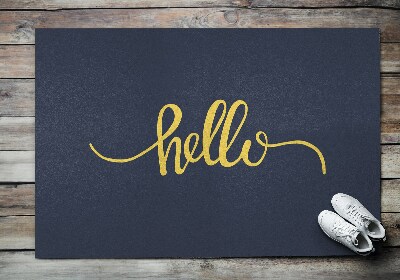 Deurmat voor buiten Met het opschrift Hallo