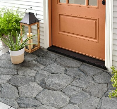 Deurmat voor buiten Rotsblokken