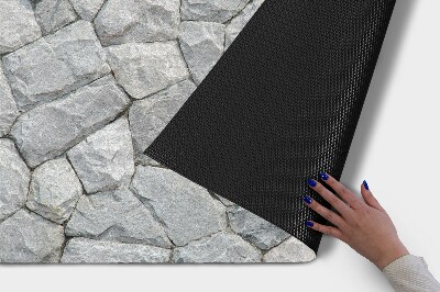 Deurmat voor buiten Rotsblokken