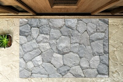 Deurmat voor buiten Rotsblokken