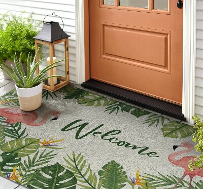 Schoonloopmat Flamingo's vogels