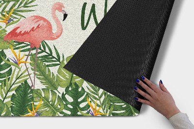 Schoonloopmat Flamingo's vogels