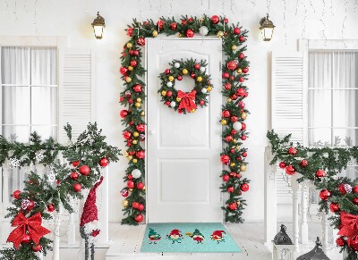 Droogloopmat Kerstelfjes