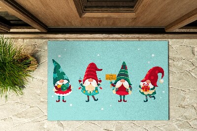 Droogloopmat Kerstelfjes