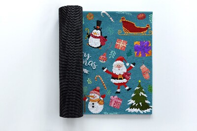 Deurmat De Kerstman en de sneeuwpop