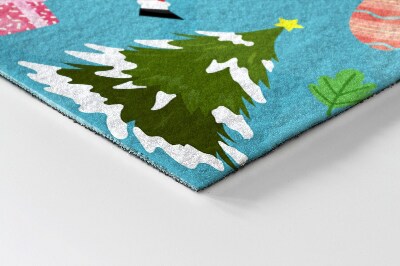 Deurmat De Kerstman en de sneeuwpop