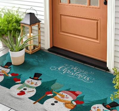 Deurmat Kerst sneeuwmannen