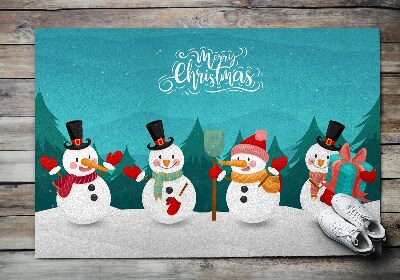 Deurmat Kerst sneeuwmannen