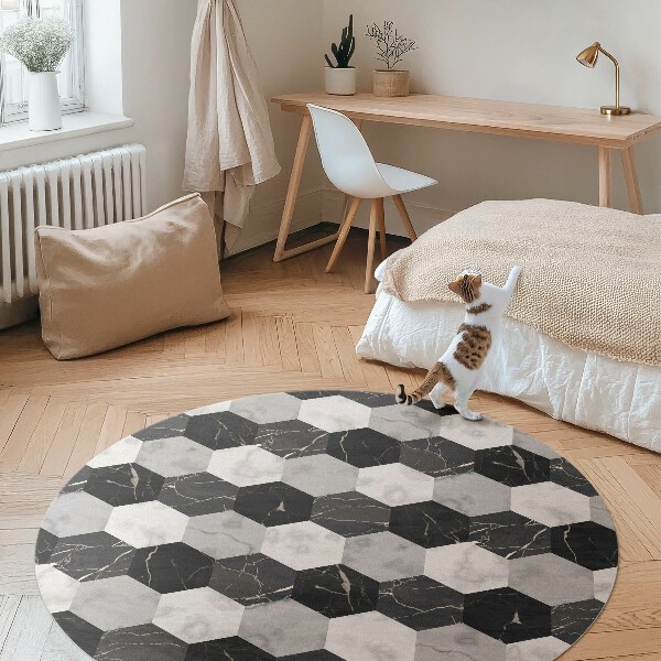 Vinyl vloerkleden met imitatie van tegels en keramiek 