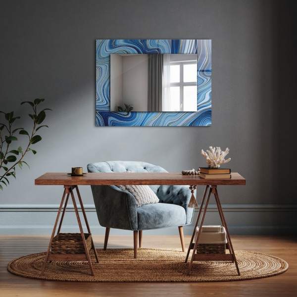 Spiegels met print in glamourstijl 