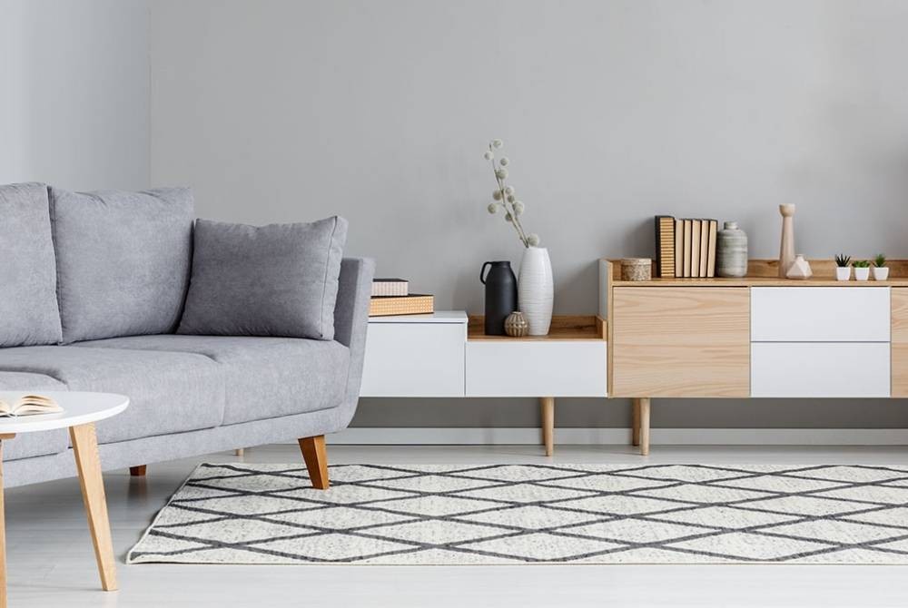 Woonkamer in Scandinavische stijl