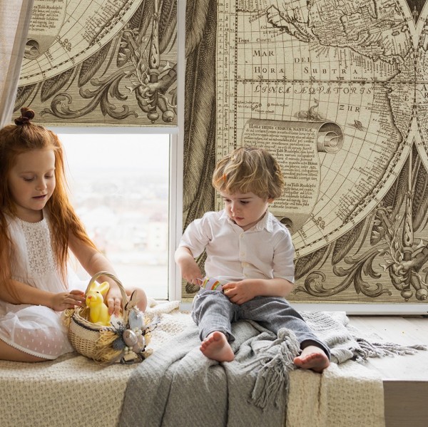 Rolgordijnen met kaarten: De wereld binnen handbereik 