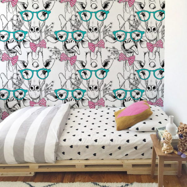 Fotobehang met giraffen – warme en exotische wanddecoratie 