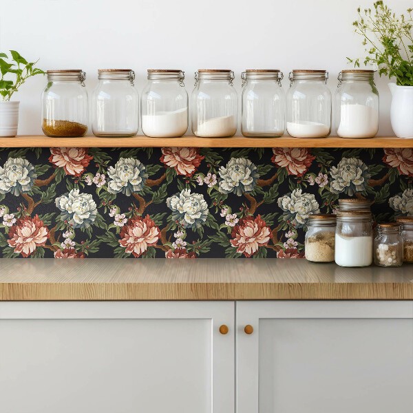 Zelfklevende tegels met bloemen en planten 