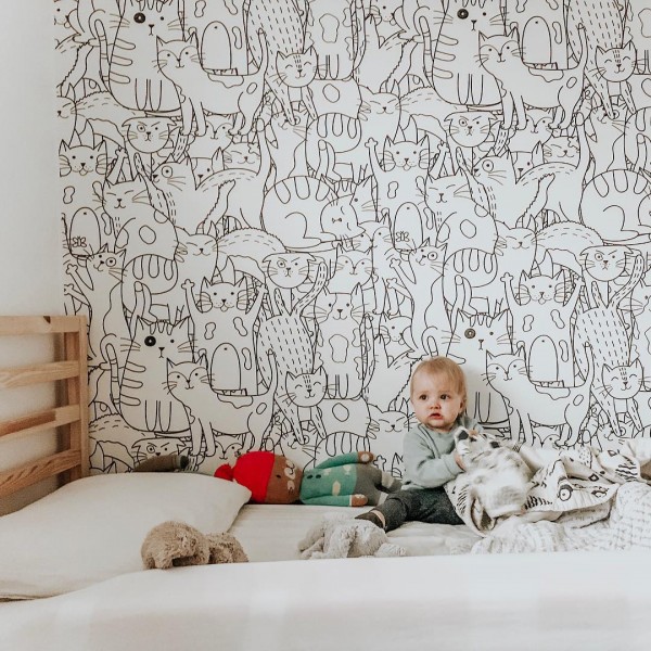 Fotobehang met katten – sfeervolle en speelse wanddecoratie 