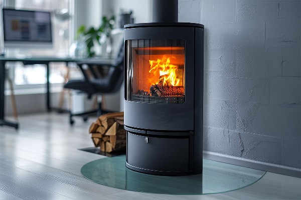 transparante glazen voor de haard 