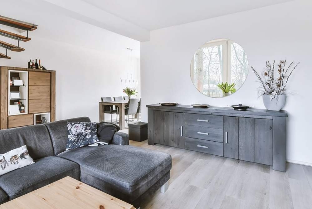 Woonkamer in Scandinavische stijl