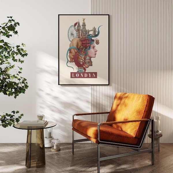 Artistieke schilderijen in zwarte lijst 